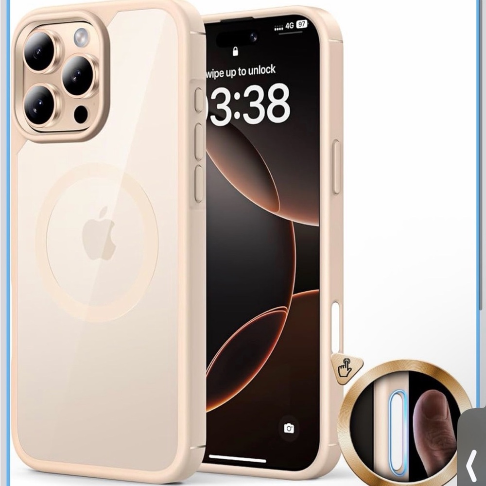 Protective Tan Phone Case with MagSafe Compatibility